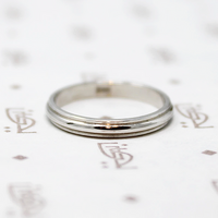 Modern Recycled White Gold Wedding Band 
