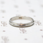 Modern Recycled White Gold Wedding Band 