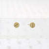 Elegantly Industrial Screw Head Studs in Recycled Gold
