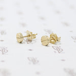 Elegantly Industrial Screw Head Studs in Recycled Gold