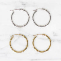 New Favorite 25mm Recycled 14k Gold Hoops