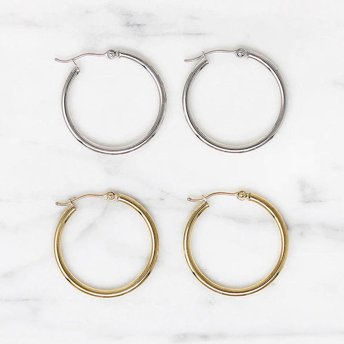 New Favorite 25mm Recycled 14k Gold Hoops