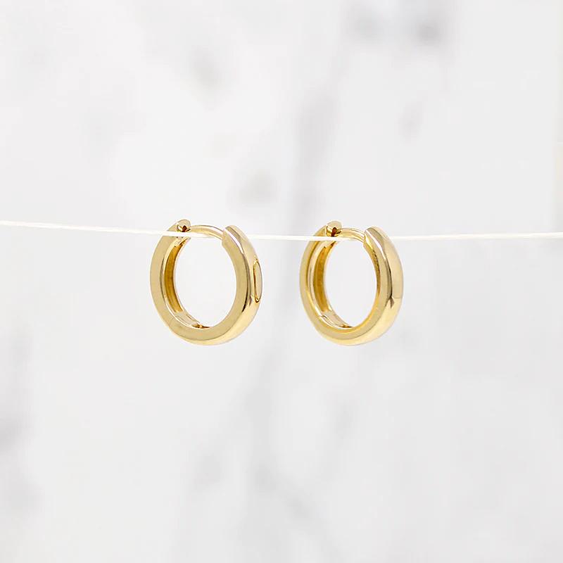 Chubby Little 11.5mm Recycled Gold Huggies