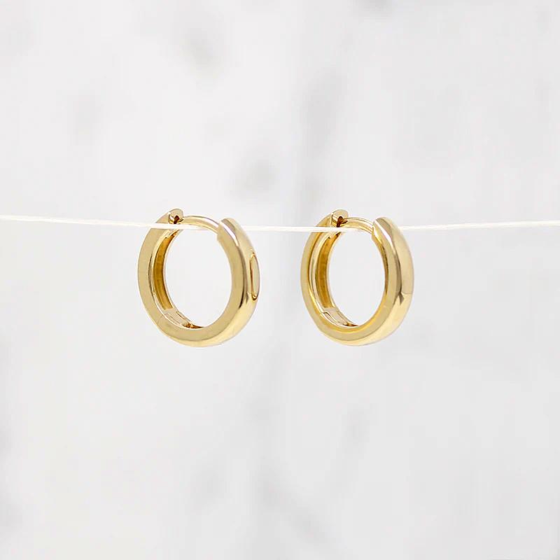Huggies Chubby Little 14mm Recycled Gold Hoops
