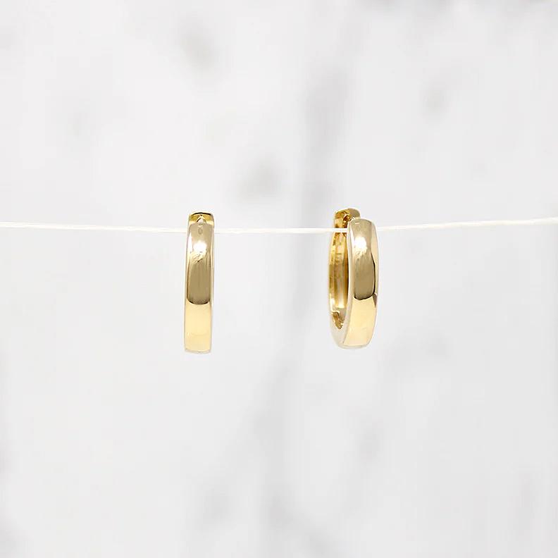 Huggies Chubby Little 14mm Recycled Gold Hoops