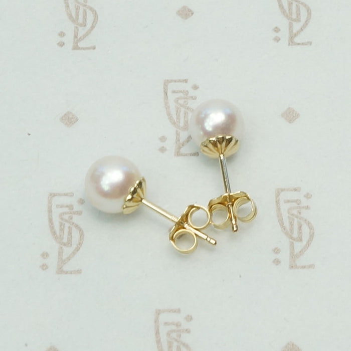 Classic Cultured Pearl Studs in 14k Gold
