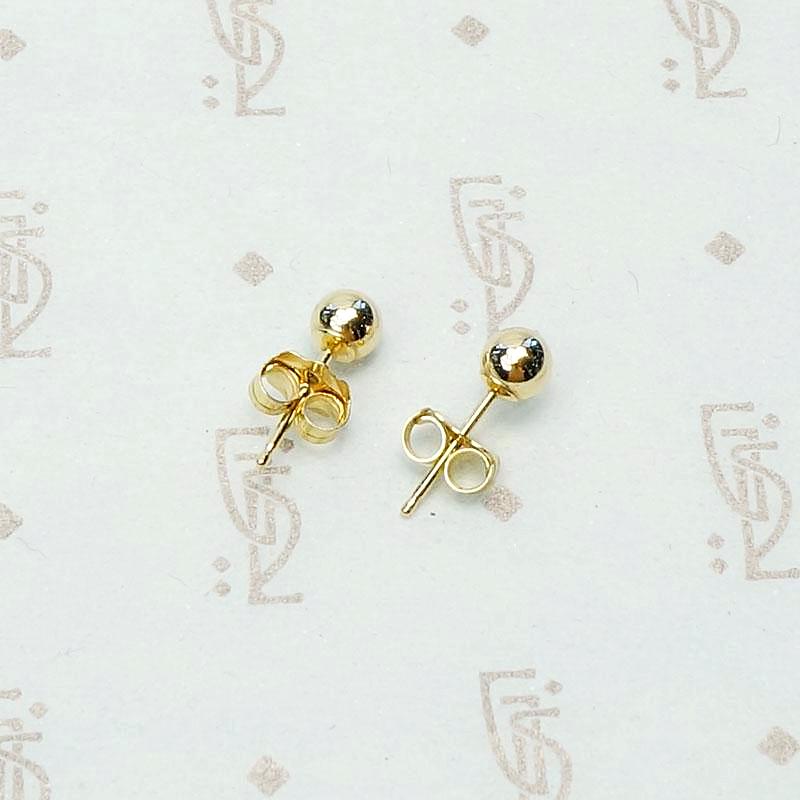 Recycled 14k Gold 3mm Ball Stud Earrings