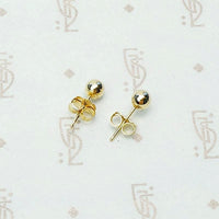 Recycled 14k Gold 3mm Ball Stud Earrings
