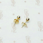 Recycled 14k Gold 3mm Ball Stud Earrings