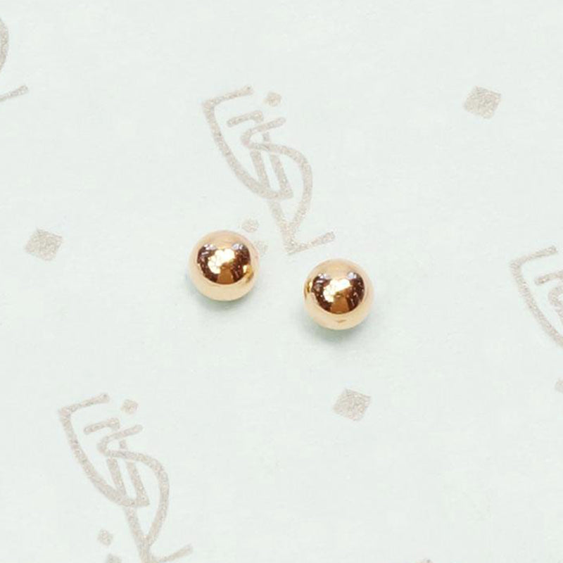Recycled 14k Gold 4mm Ball Stud Earrings