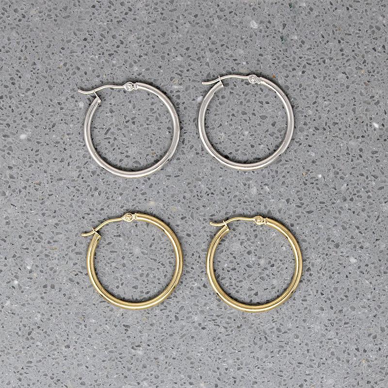Just Right 20mm Recycled 14k Gold Hoops
