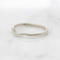 Narrow Contour Curve Wedding Band