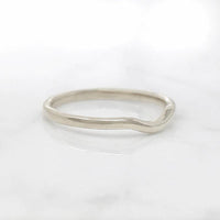 Narrow Contour Curve Wedding Band