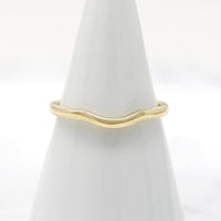 Narrow Contour Curve Wedding Band