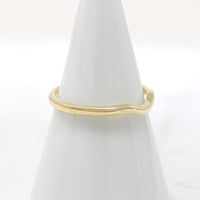 Narrow Contour Curve Wedding Band