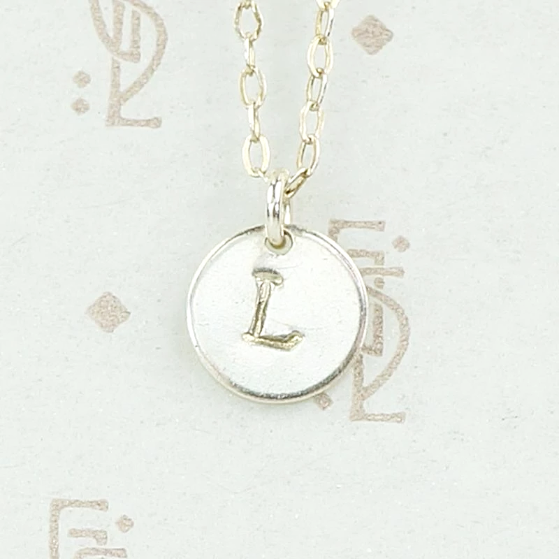Personalized Stamped Initial Pendant