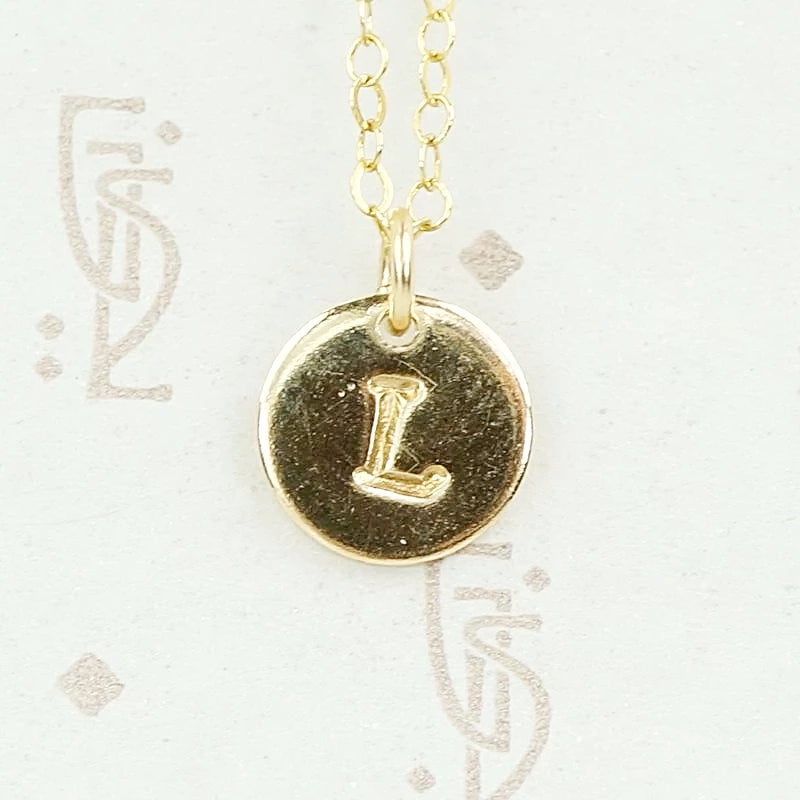 Personalized Stamped Initial Pendant