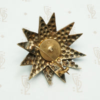 Antique Gold Gilt Silver Star Brooch