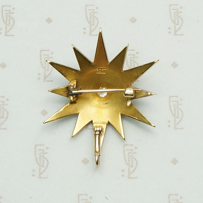 Strikingly Beautiful 18k Pearl and Diamond Jewel