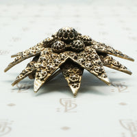 Antique Gold Gilt Silver Star Brooch