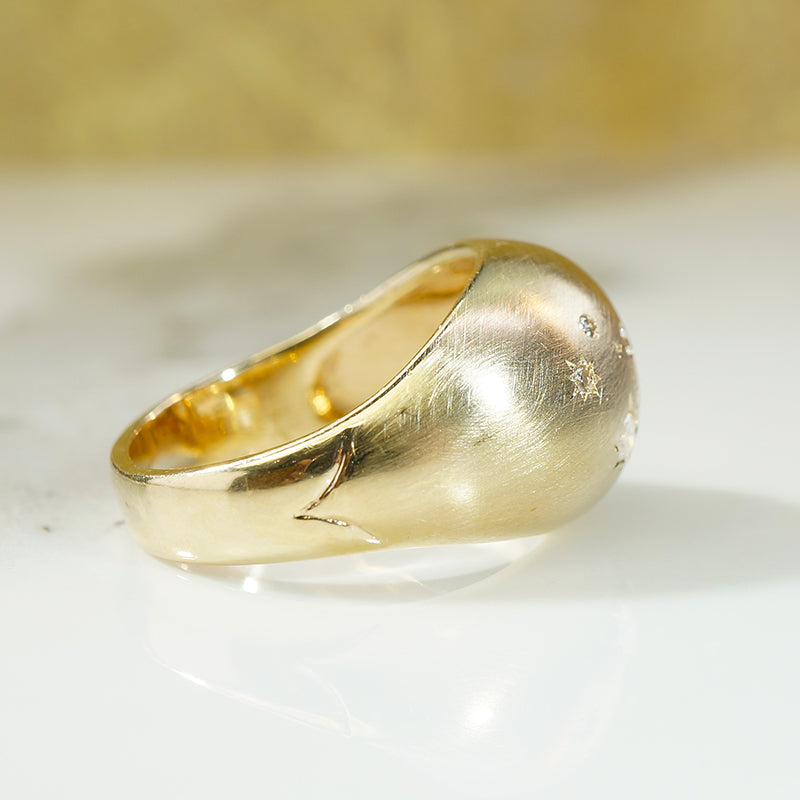 Starry Night Gold Bombé Ring