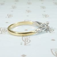 Platinum and 18k Yellow Gold Vintage Engagement Ring