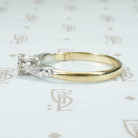 Platinum and 18k Yellow Gold Vintage Engagement Ring