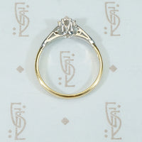 Platinum and 18k Yellow Gold Vintage Engagement Ring