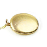 Yellow Gold Memorial Locket with an Enameled Pearl set Star
