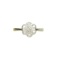 Platinum and 18k Yellow Gold Diamond Star Ring - Gem Set Love