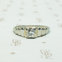 .30ct oec diamond set 14k white gold diamond ring
