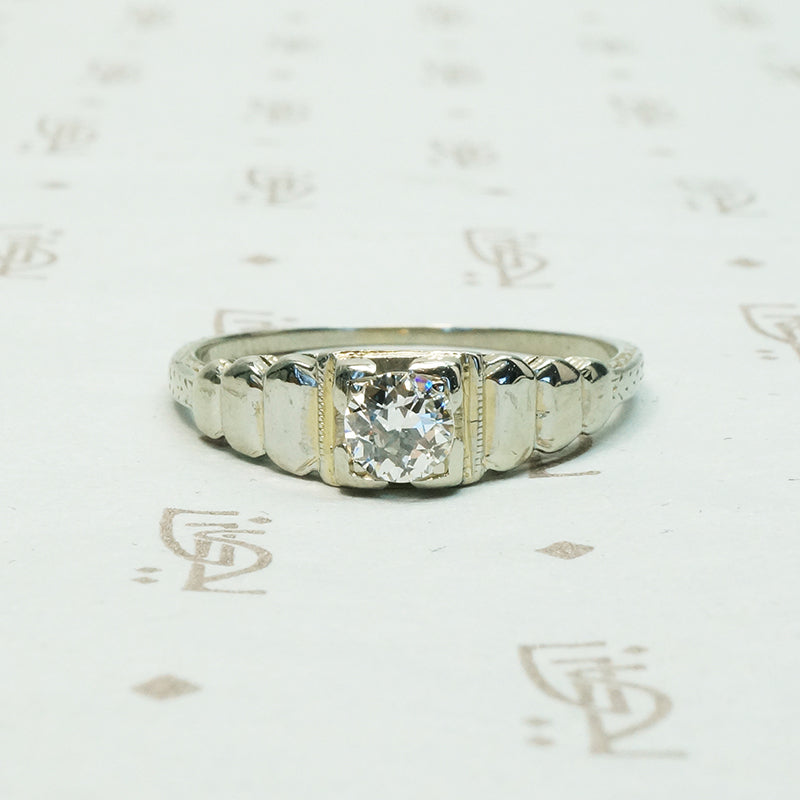 .30ct oec diamond set 14k white gold diamond ring