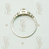 Vintage Step Side White Gold Diamond Engagement Ring