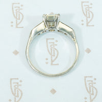 1940's Step Cut Diamond Engagement Ring