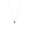 Platinum Retro Aquamarine and Diamond Necklace