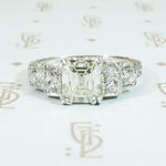 Stunning Step Cut Diamond Platinum Ring