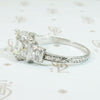 Stunning Step Cut Diamond Platinum Ring