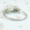 Stunning Step Cut Diamond Platinum Ring