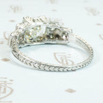 Stunning Step Cut Diamond Platinum Ring