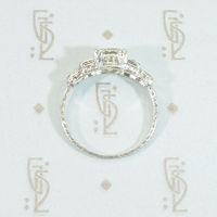 Stunning Step Cut Diamond Platinum Ring