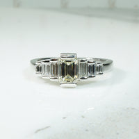 Emerald Cut and Baguette Diamond Ring