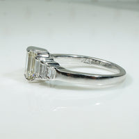 Emerald Cut and Baguette Diamond Ring