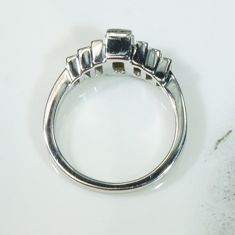 Emerald Cut and Baguette Diamond Ring