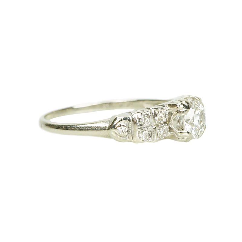 Vintage 1930's Old Euro Engagement Ring