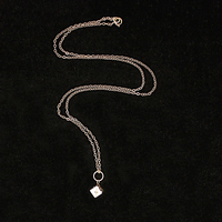 Tiny Six-Sided Die Pendant in Recycled Silver