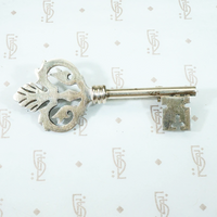Vintage Sterling Fanciful Key Brooch