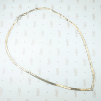 1980s Sterling Flat Herringbone "V" Chain