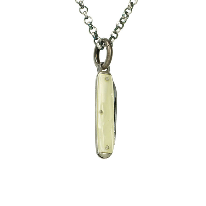 The Mother A One of a Kind from the Tiny Knives Necklace Collection - Gem Set Love