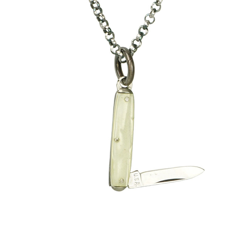 The Mother A One of a Kind from the Tiny Knives Necklace Collection - Gem Set Love