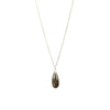 Glowing Vintage Teardrop Agate Pendant - Gem Set Love